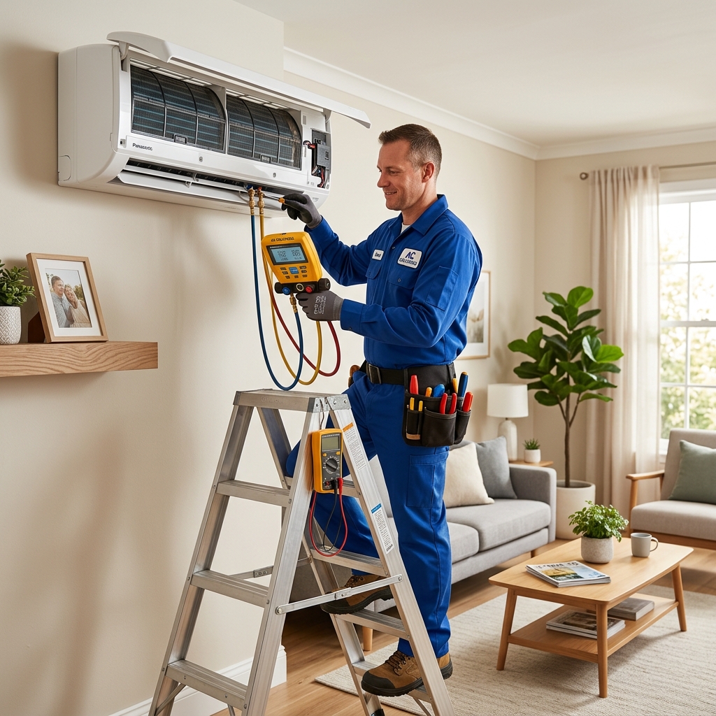 Professional Hitachi AC service and repair by expert technician